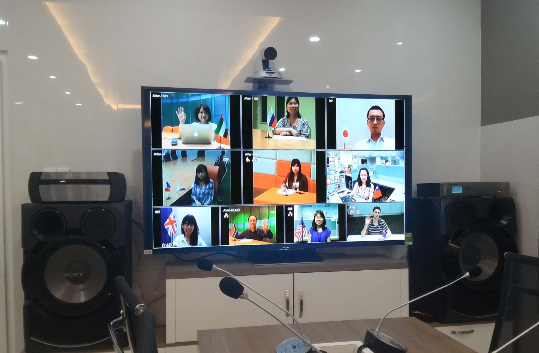 Multipoint video conferencing equipment
