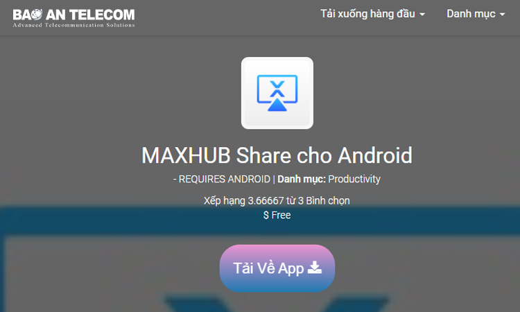 tải file apk của ứng dụng maxhub screenshare